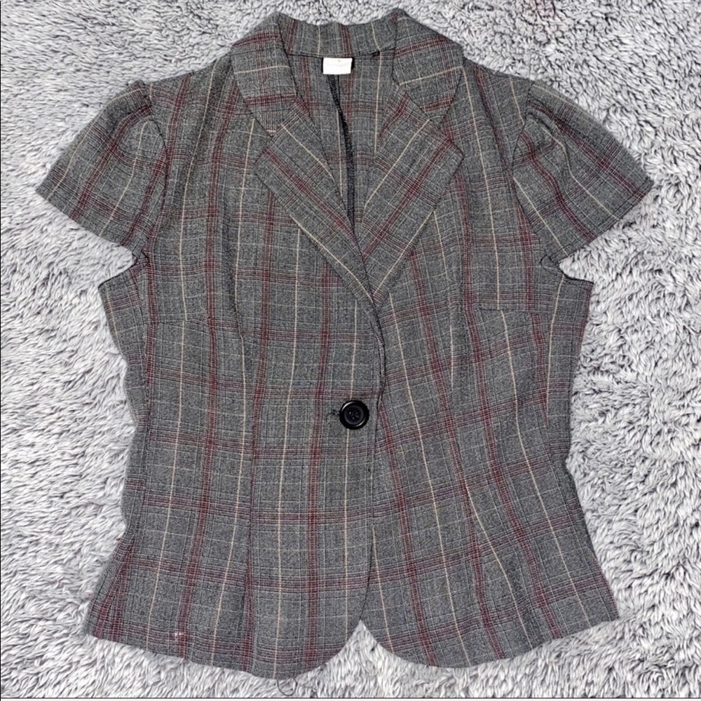 Medium Cute Plaid Blazer